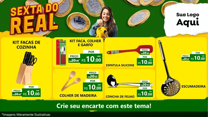 Modelo de TV para TV Horizontal com o tema Sexta do Real para Utilidades Domésticas