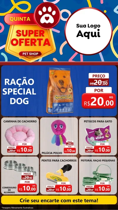 Modelo de Rede Social para Stories com o tema Quinta Super Oferta Pet Shop para Pet Shop