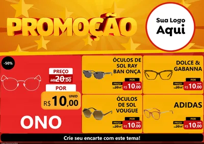 Modelo de Encarte para Encarte A4 Horizontal com o tema Promoção para Óticas