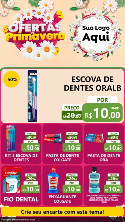 Modelo de Rede Social para Stories com o tema Ofertas de Primavera para Higiene Pessoal