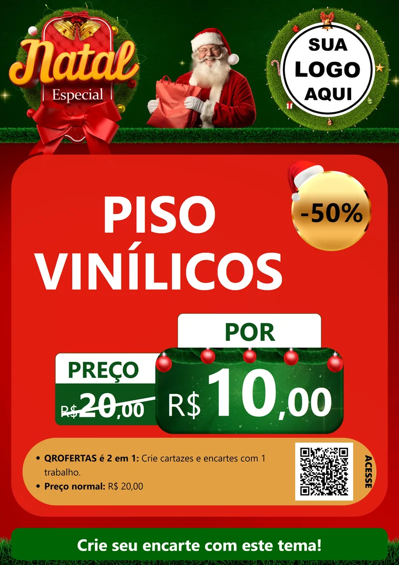 Modelo de Cartaz para Cartaz A4 Vertical com o tema Natal Especial para Material para Construção