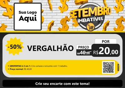 Modelo de Cartaz para Cartaz A4 Horizontal com o tema Setembro Imbatível para Ferragens
