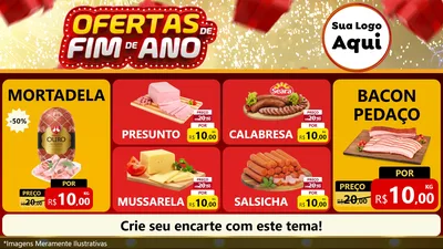Modelo de TV para TV Horizontal com o tema Ofertas de Fim de Ano para Frios e Laticínios