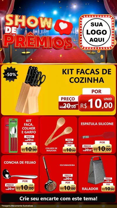 Modelo de Rede Social para Stories com o tema Show de Prêmios para Utilidades Domésticas