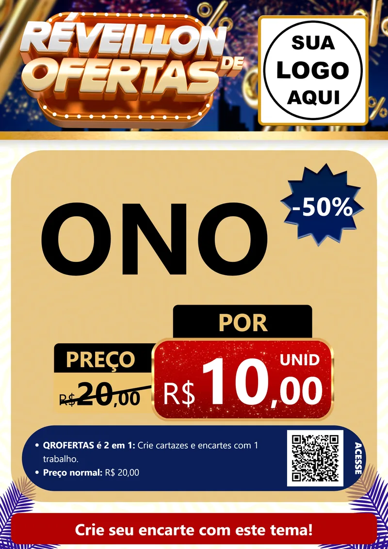 Modelo de Cartaz para Cartaz A4 Vertical com o tema Réveillon de Ofertas para Óticas