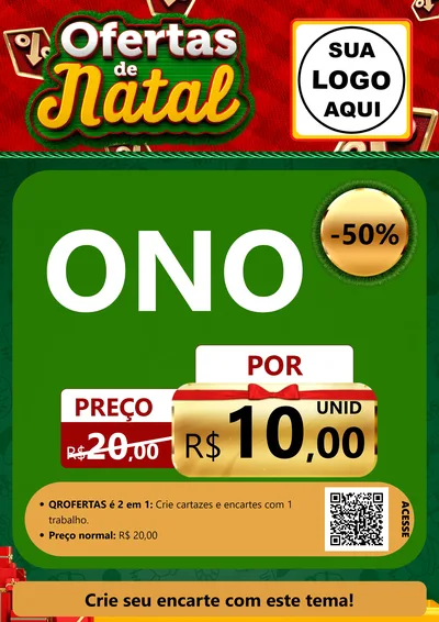 Modelo de Cartaz para Cartaz A4 Vertical com o tema Ofertas de Natal para Óticas