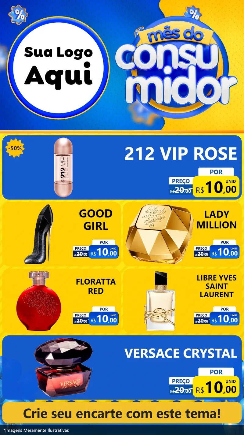 Modelo de TV para TV Vertical com o tema Mês do Consumidor para Perfumes