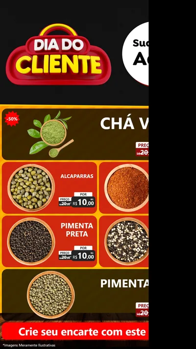 Modelo de TV para TV Vertical com o tema Dia do Cliente para Produtos Naturais