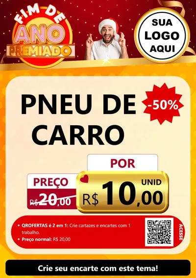 Modelo de Cartaz para Cartaz A4 Vertical com o tema Fim de Ano Premiado para Auto peças