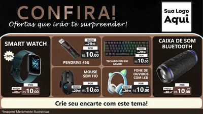 Modelo de TV para TV Horizontal com o tema Confira! Ofertas que irão te surpreender! para Informática