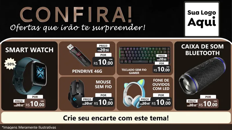Modelo de TV para TV Horizontal com o tema Confira! Ofertas que irão te surpreender! para Informática