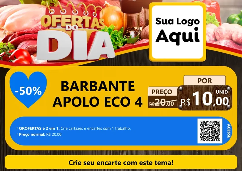 Modelo de Cartaz para Cartaz A4 Horizontal com o tema Ofertas do Dia para Armarinho e Aviamentos