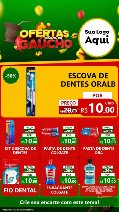 Modelo de Rede Social para Stories com o tema Ofertas Semana Do Gaúcho para Higiene Pessoal