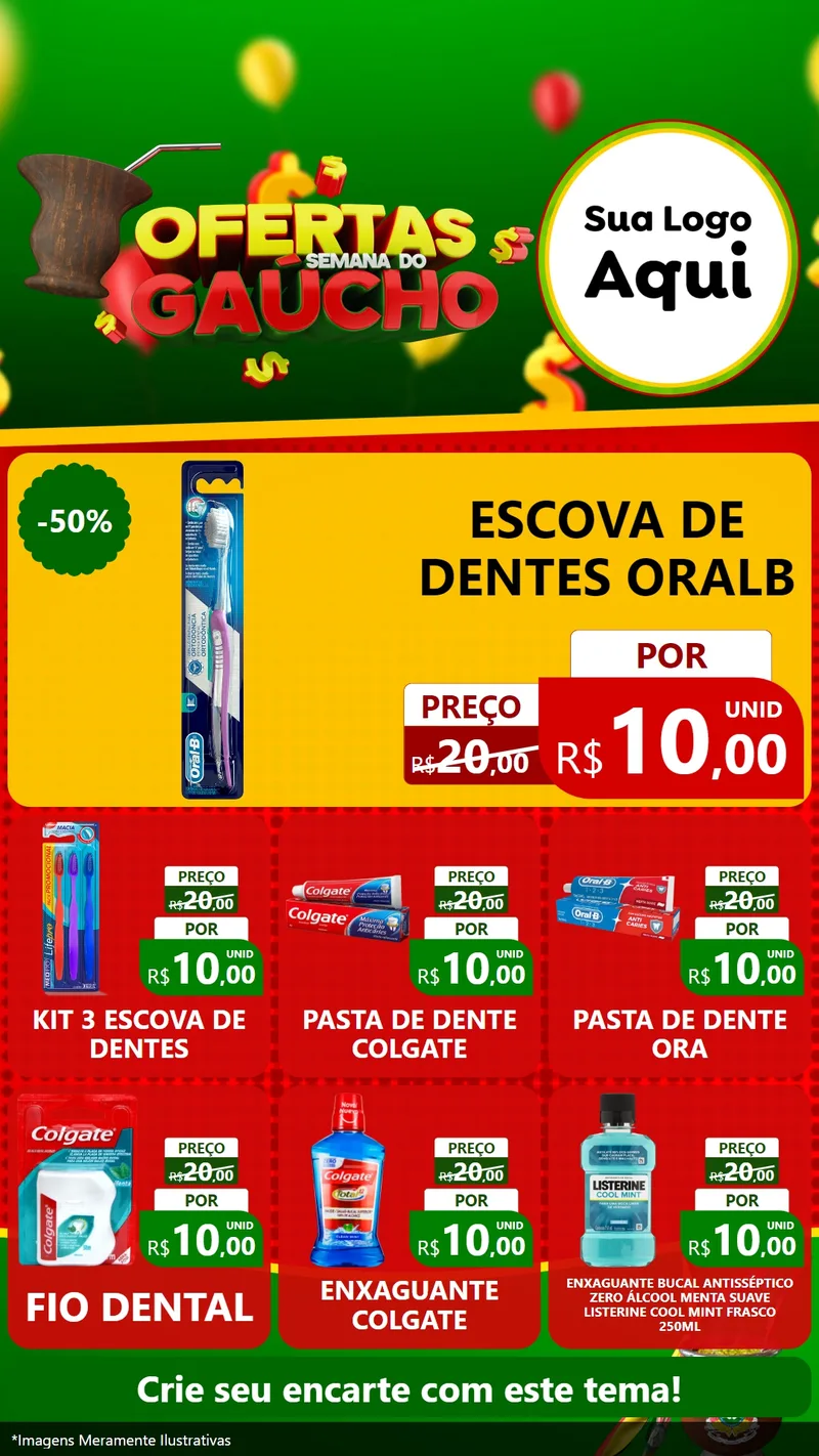 Modelo de Rede Social para Stories com o tema Ofertas Semana Do Gaúcho para Higiene Pessoal