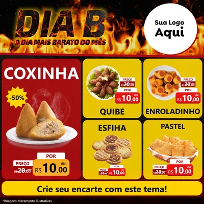 Modelo de Rede Social para Feed Facebook com o tema Dia B para Salgadaria
