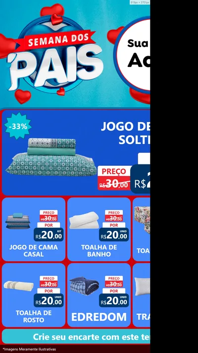 Modelo de Rede Social para Stories com o tema Semana Dos Pais para Cama, Mesa e Banho