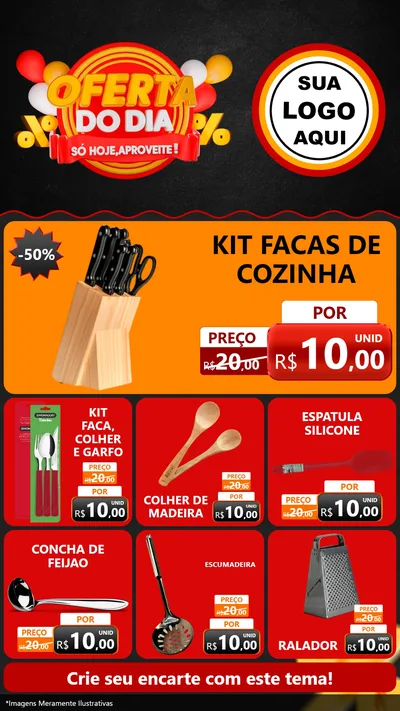 Modelo de Rede Social para Stories com o tema Oferta do Dia - Só hoje, Aproveite! para Utilidades Domésticas