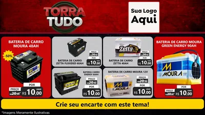 Modelo de TV para TV Horizontal com o tema Torra Tudo para Baterias Elétricas