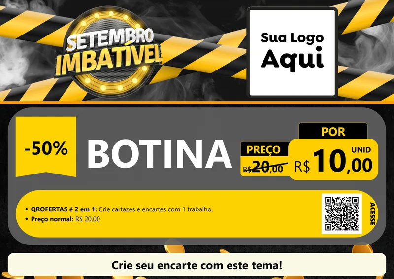 Modelo de Cartaz para Cartaz A4 Horizontal com o tema Setembro Imbatível para Agropecuária