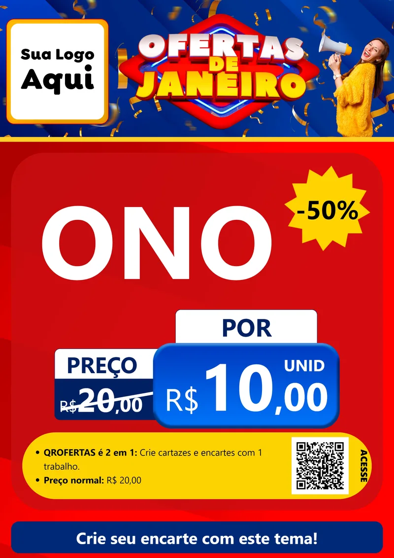 Modelo de Cartaz para Cartaz A4 Vertical com o tema Ofertas de Janeiro para Óticas