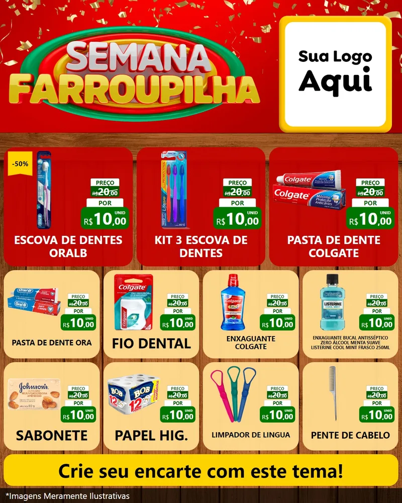 Modelo de Rede Social para Feed Instagram com o tema Semana Farroupilha para Higiene Pessoal