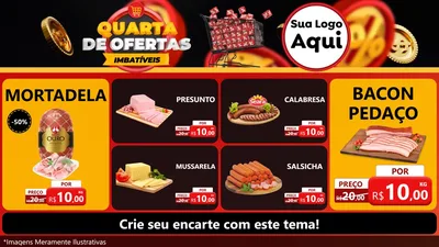 Modelo de TV para TV Horizontal com o tema Quarta de Ofertas Imbatíveis para Frios e Laticínios