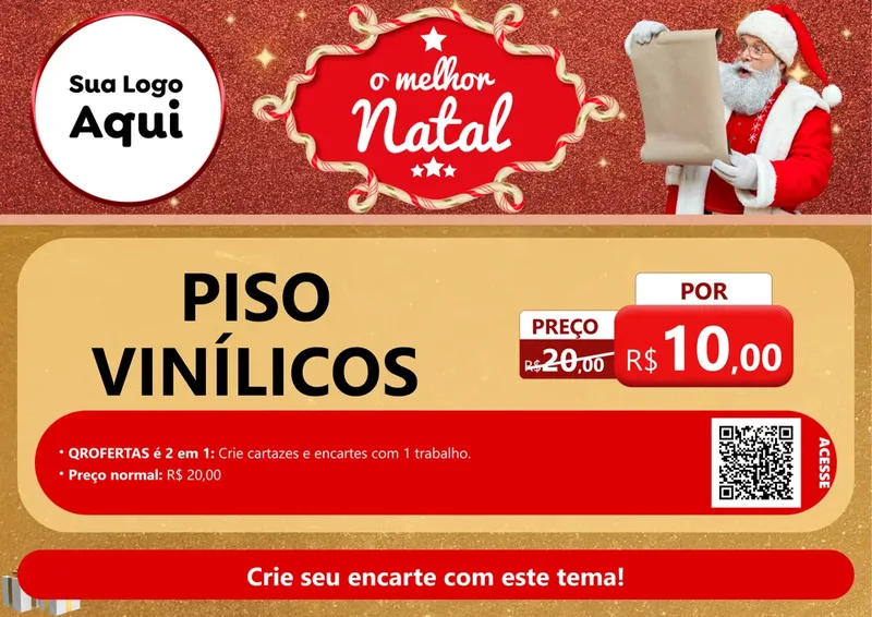 Modelo de Cartaz para Cartaz A4 Horizontal com o tema O Melhor Natal para Material para Construção