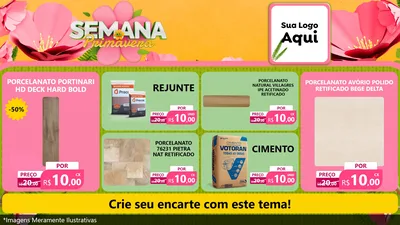 Modelo de TV para TV Horizontal com o tema Semana da Primavera para Pisos e revestimentos