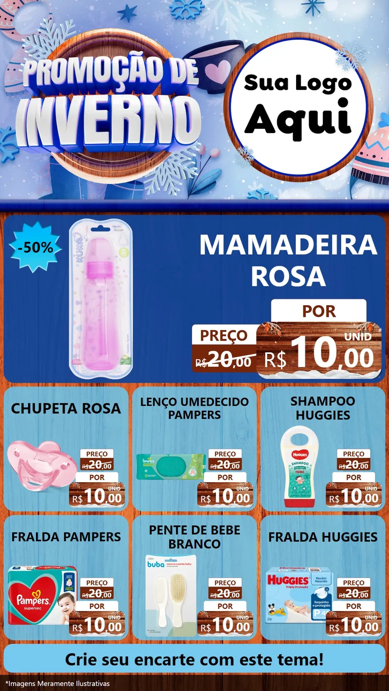 Modelo de Rede Social para Stories com o tema Promoção de Inverno para Bebês