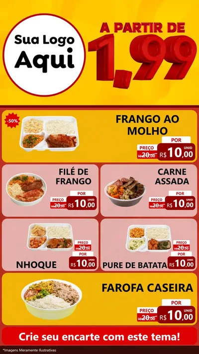 Modelo de TV para TV Vertical com o tema A Partir de Um e Noventa e Nove - 1,99