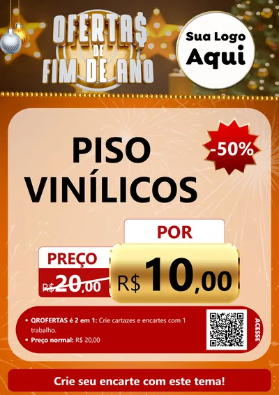 Modelo de Cartaz para Cartaz A4 Vertical com o tema Ofertas de Fim de Ano para Material para Construção