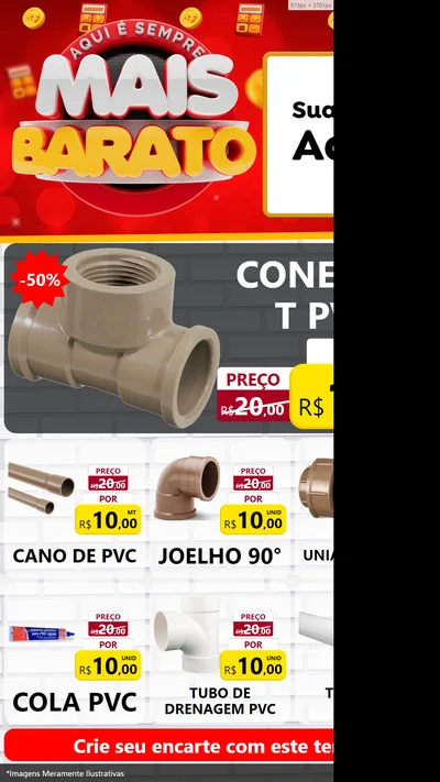 Modelo de Rede Social para Stories com o tema Mais Barato para Tubos e conexões