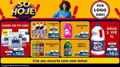 Modelo de TV para TV Horizontal com o tema Só Hoje! para Produtos de Limpeza