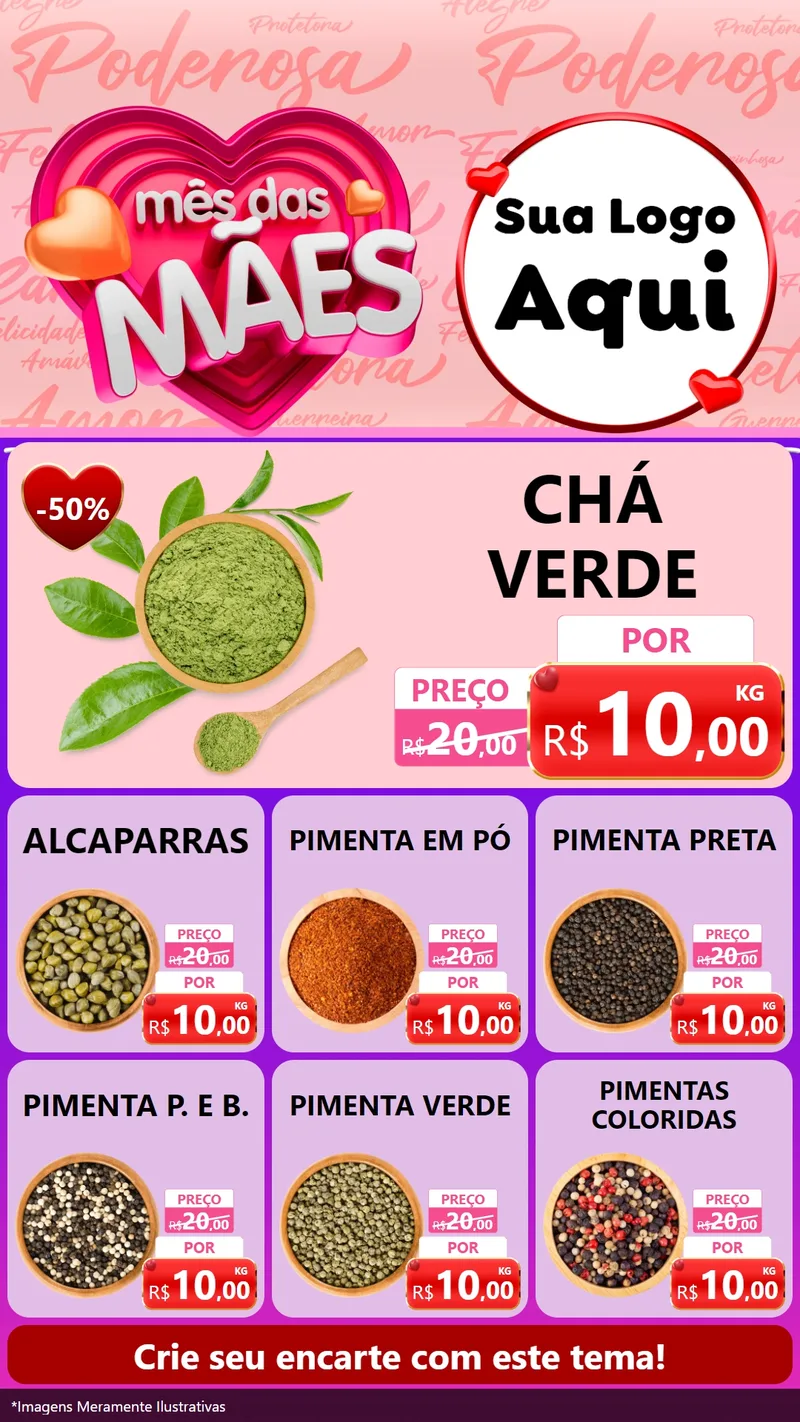 Modelo de Rede Social para Stories com o tema Mês Das Mães para Produtos Naturais