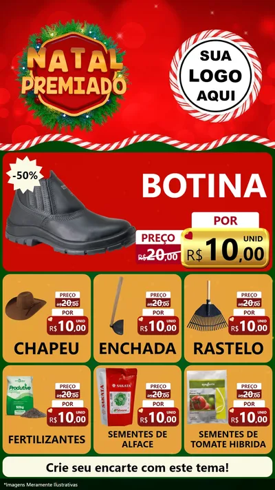 Modelo de Rede Social para Stories com o tema Natal Premiado para Agropecuária