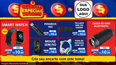 Modelo de TV para TV Horizontal com o tema Ofertas Especiais de Junho para Informática