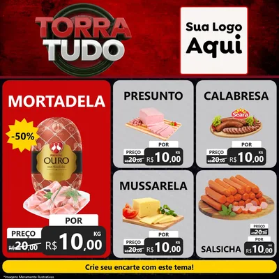 Modelo de Rede Social para Feed Facebook com o tema Torra Tudo para Frios e Laticínios