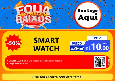 Modelo de Cartaz para Cartaz A4 Horizontal com o tema Folia de Preços Baixos para Informática