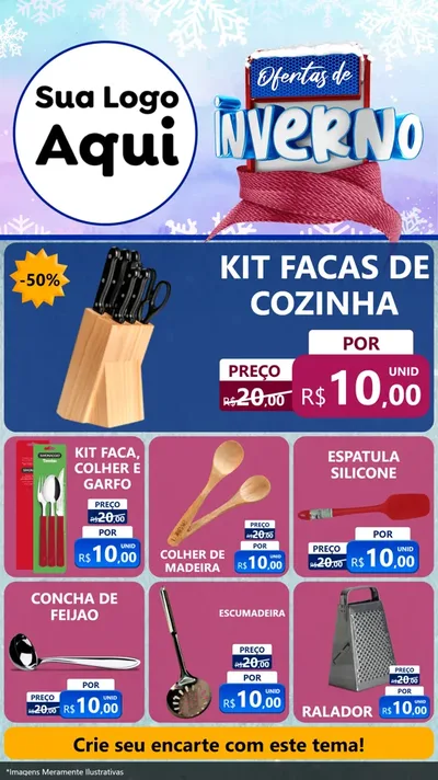 Modelo de Rede Social para Stories com o tema Ofertas de Inverno para Utilidades Domésticas