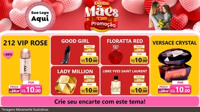 Modelo de TV para TV Horizontal com o tema Dia Das Mães Com Promoção para Perfumes