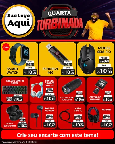 Modelo de Rede Social para Feed Instagram com o tema Quarta Turbinada para Informática
