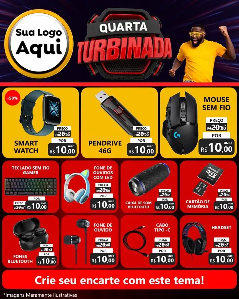 Modelo de Rede Social para Feed Instagram com o tema Quarta Turbinada para Informática