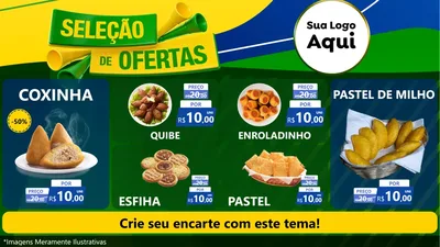 Modelo de TV para TV Horizontal com o tema Seleção de Ofertas - Copa para Salgadaria