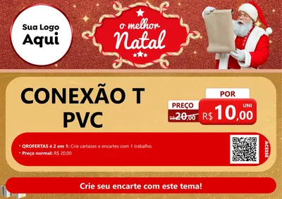 Modelo de Cartaz para Cartaz A4 Horizontal com o tema O Melhor Natal para Tubos e conexões