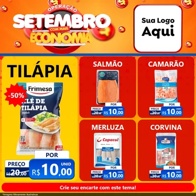 Modelo de Rede Social para Feed Facebook com o tema Operação Setembro Com Muita Economia para Peixaria