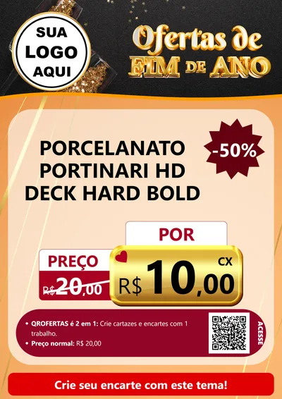 Modelo de Cartaz para Cartaz A4 Vertical com o tema Ofertas de Fim de Ano para Pisos e revestimentos