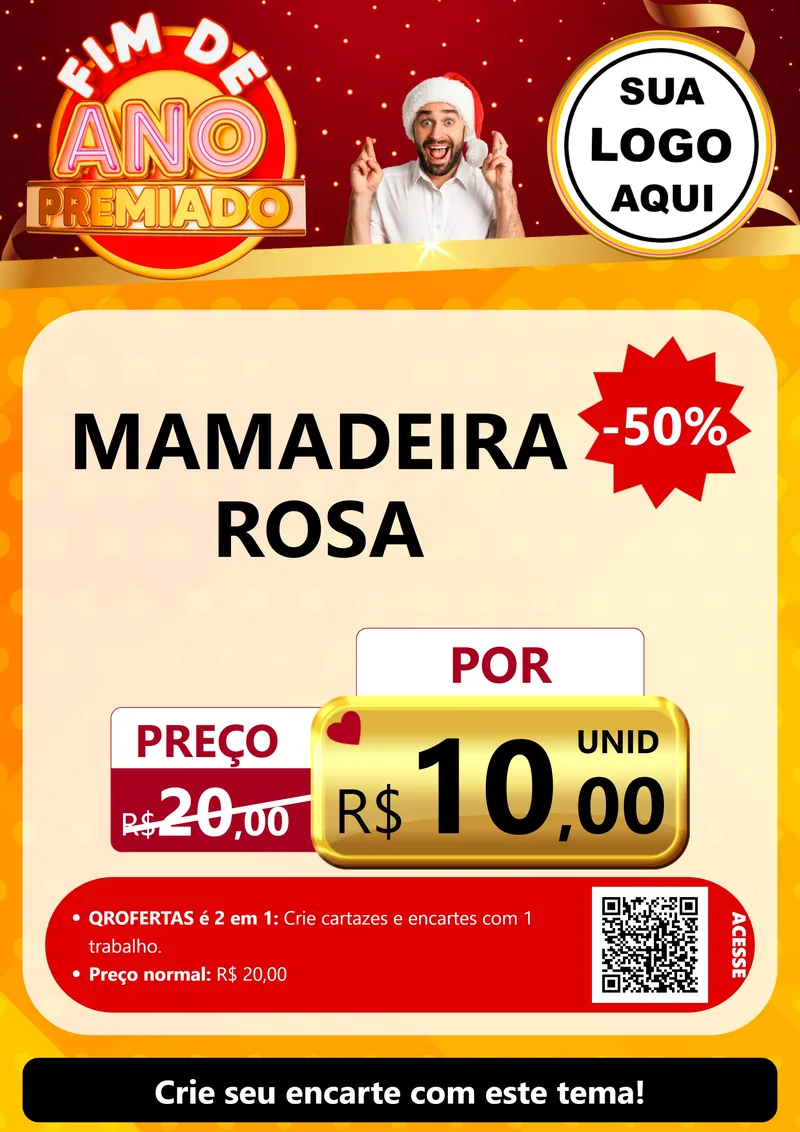 Modelo de Cartaz para Cartaz A4 Vertical com o tema Fim de Ano Premiado para Bebês