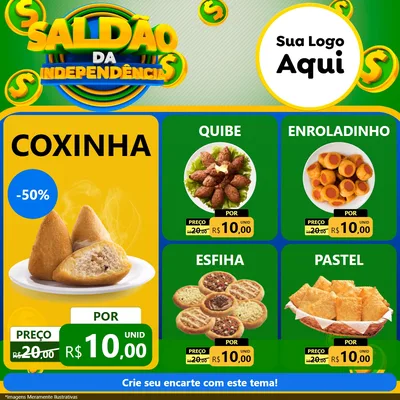 Modelo de Rede Social para Feed Facebook com o tema Saldão da Indepêndencia para Salgadaria