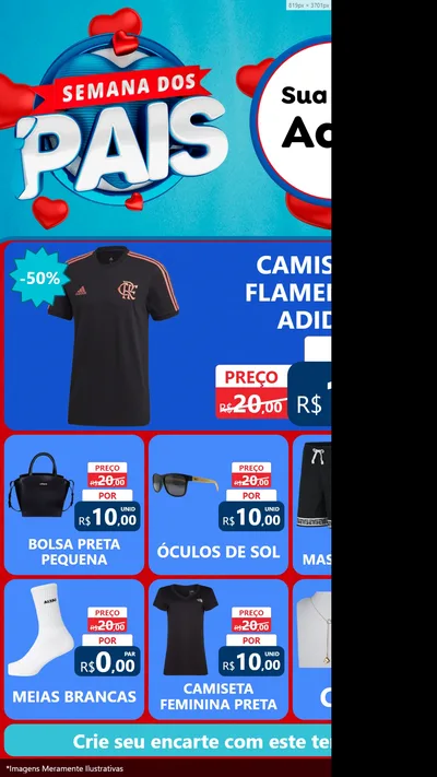 Modelo de Rede Social para Stories com o tema Semana Dos Pais para Roupas e acessórios