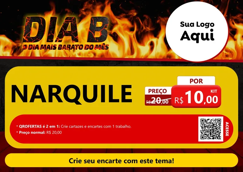 Modelo de Cartaz para Cartaz A4 Horizontal com o tema Dia B para Tabacaria
